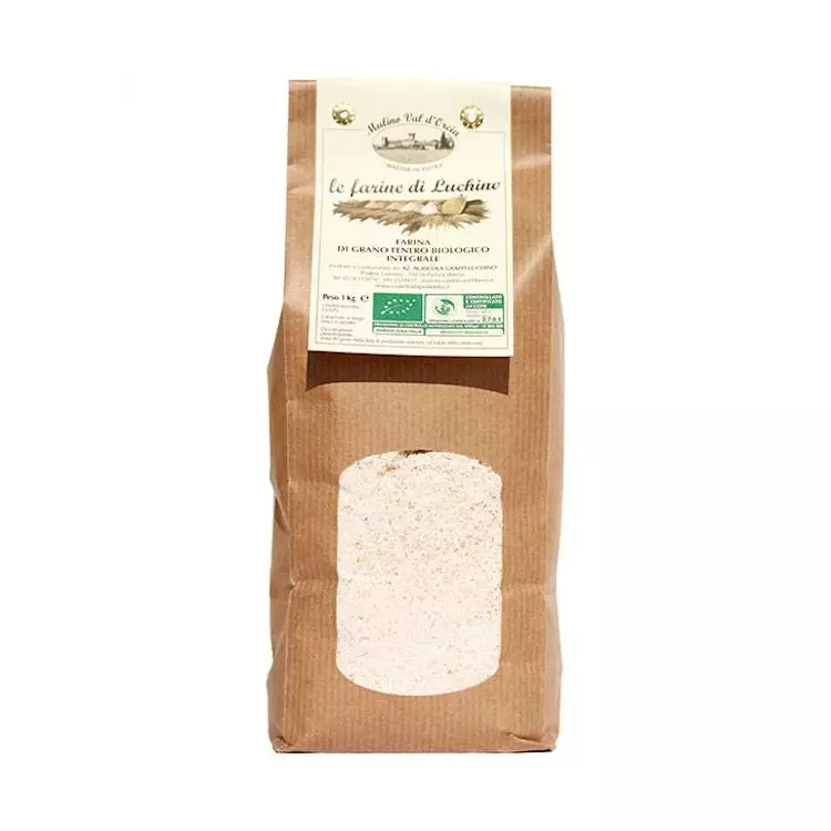 farina integrale di grano tenero biologico macinata a pietra